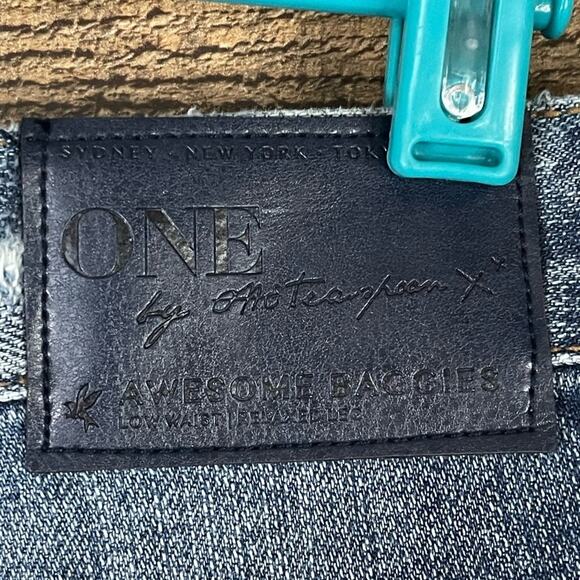 One Teaspoon Awesome Baggies Jeans Low Waist Relaxed Leg Blue Size 25 - Picture 11 of 12